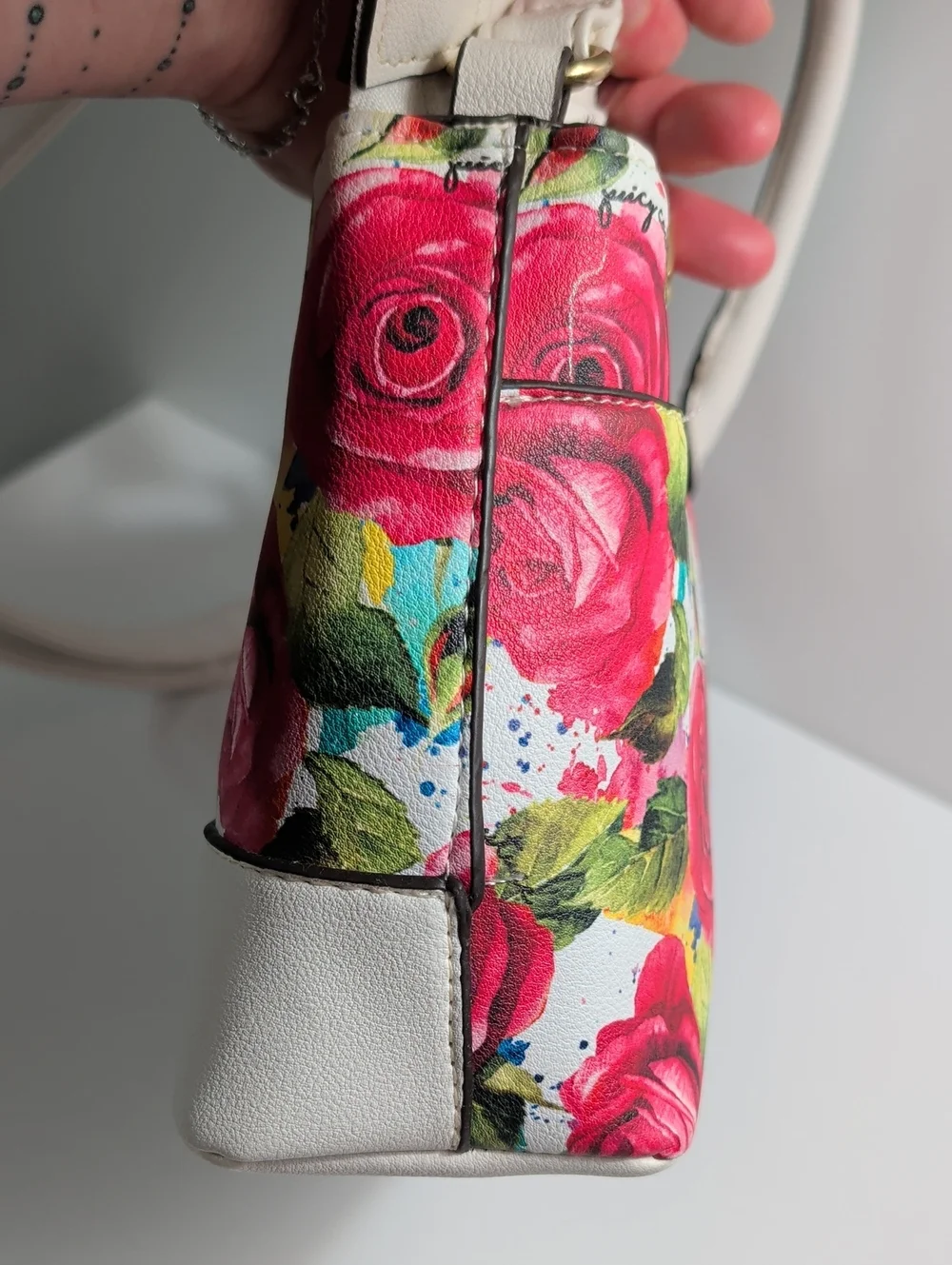 Juicy Couture Sweet Fantasy Rose Floral Crossbody Satchel